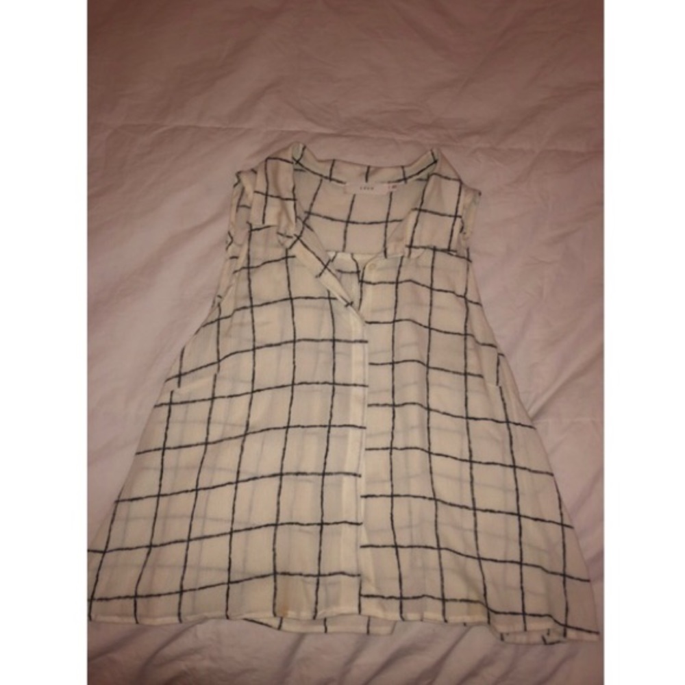 black & white striped blouse